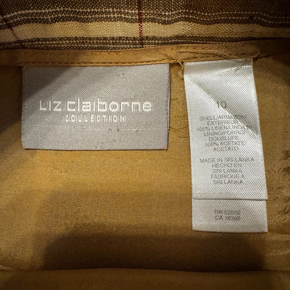 LIZ Claiborne collections women’s size 10 tan and beige linen lined skirt‎ - Picture 5 of 9